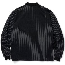 画像2: Patterned Half Zip L/S Polo Stripe ハーフ ジップ ストライプ ポロ シャツ (2)