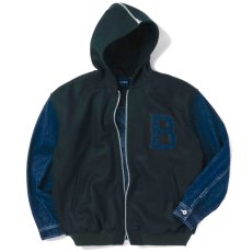 画像1: IB Hooded School Jacket メルトン スタジアム ジャケット (1)