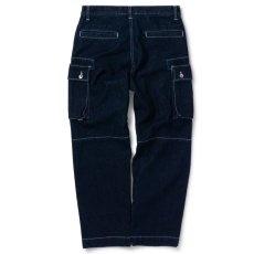 画像3: Washed Denim Cargo Pants Indigo デニム カーゴ パンツ (3)