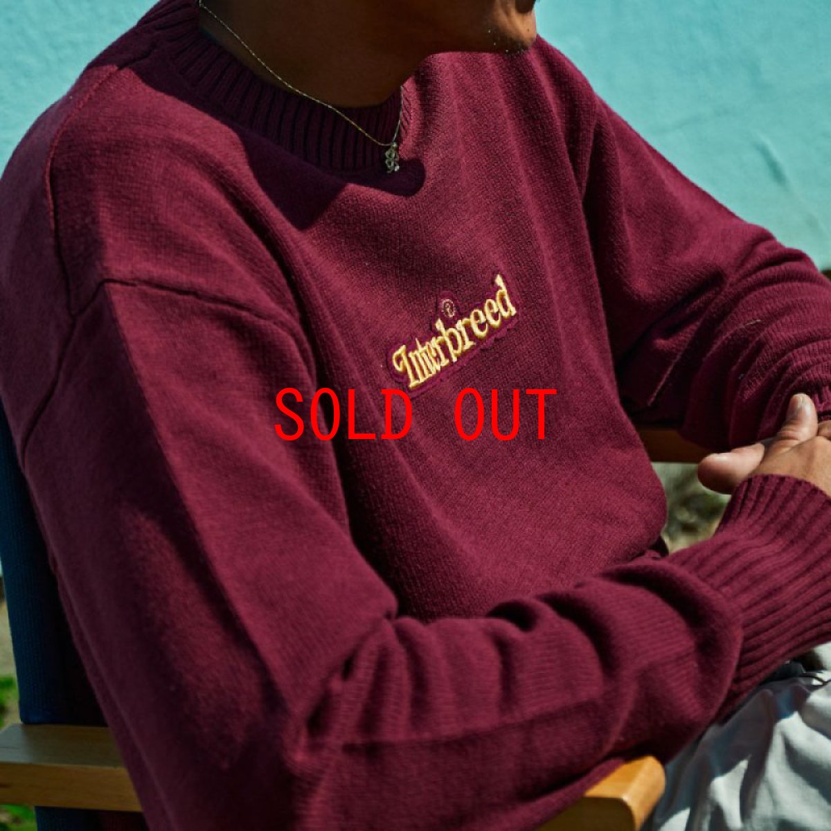画像1: Archive Logo Knit Sweater ワッペン クルーネック コットン ニット セーター (1)