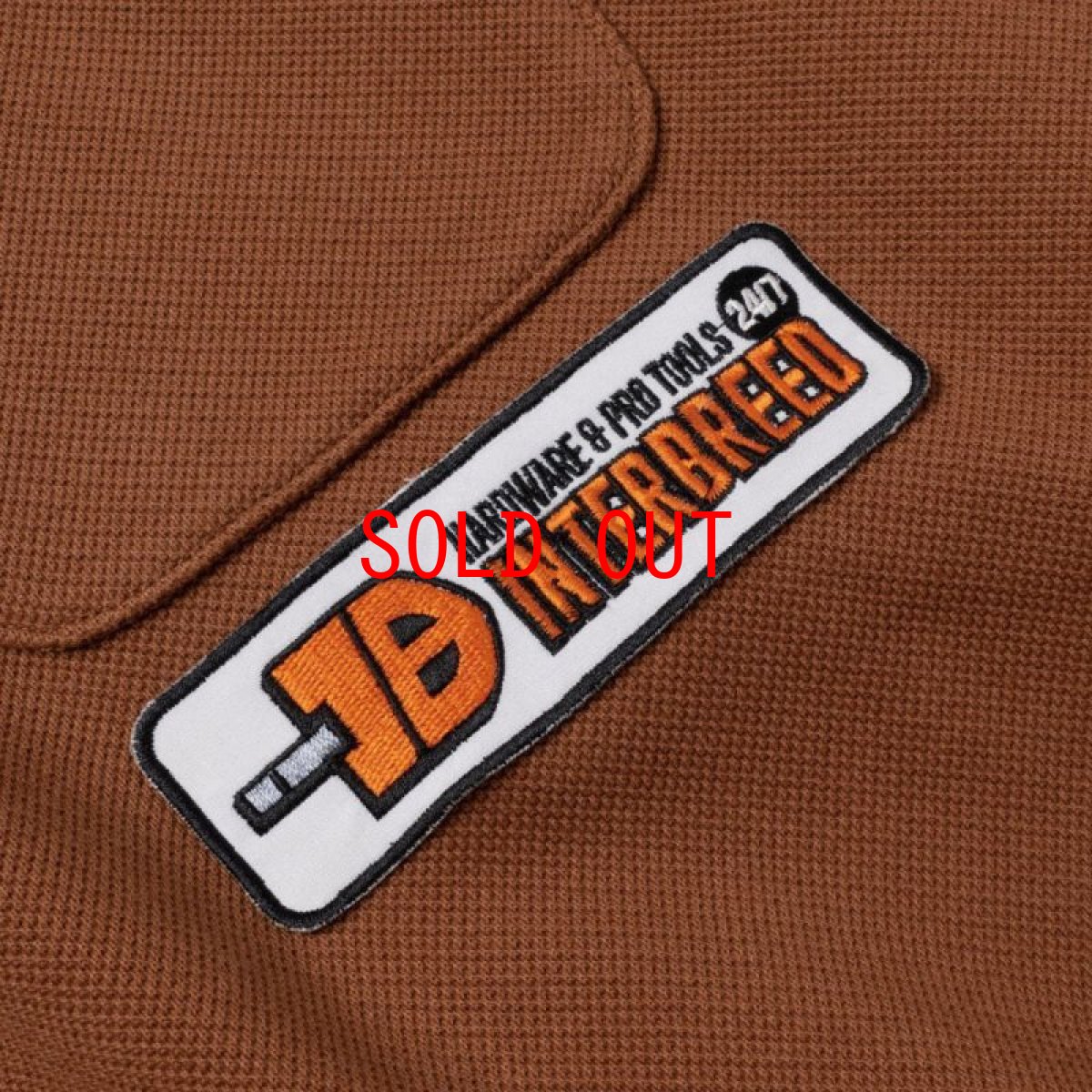 画像5: x RAW IB Hardware Staff L/S Polo Shirts BRN 長袖 ロウ ポロ シャツ (5)