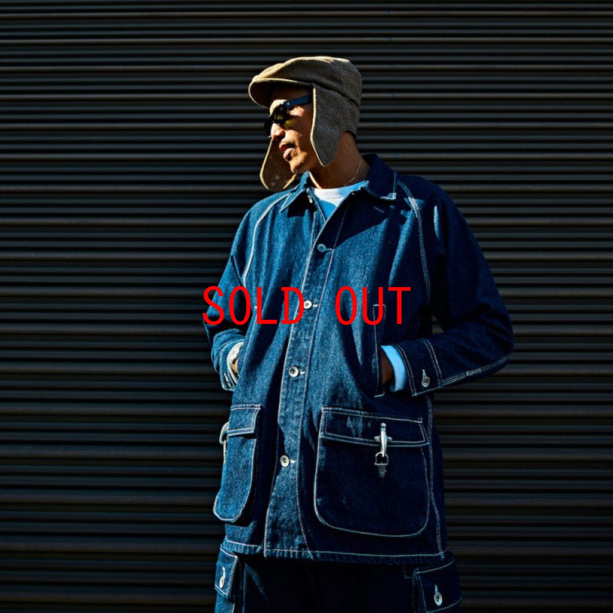 画像11: Washed Denim Country Jacket Indigo デニム カバーオール ジャケット (11)