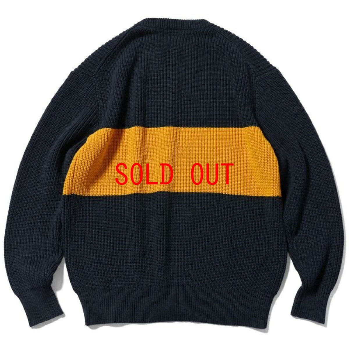 画像2: 2Tone Low Gauge Cotton Knit Sweater 2トーン ローゲージ ニット セーター (2)