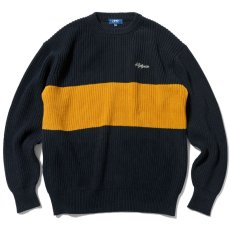画像1: 2Tone Low Gauge Cotton Knit Sweater 2トーン ローゲージ ニット セーター (1)