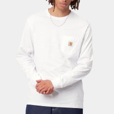 画像1: Logo Pocket L/S Tee ワンポイント ロゴ ポケット 長袖 Tシャツ (1)