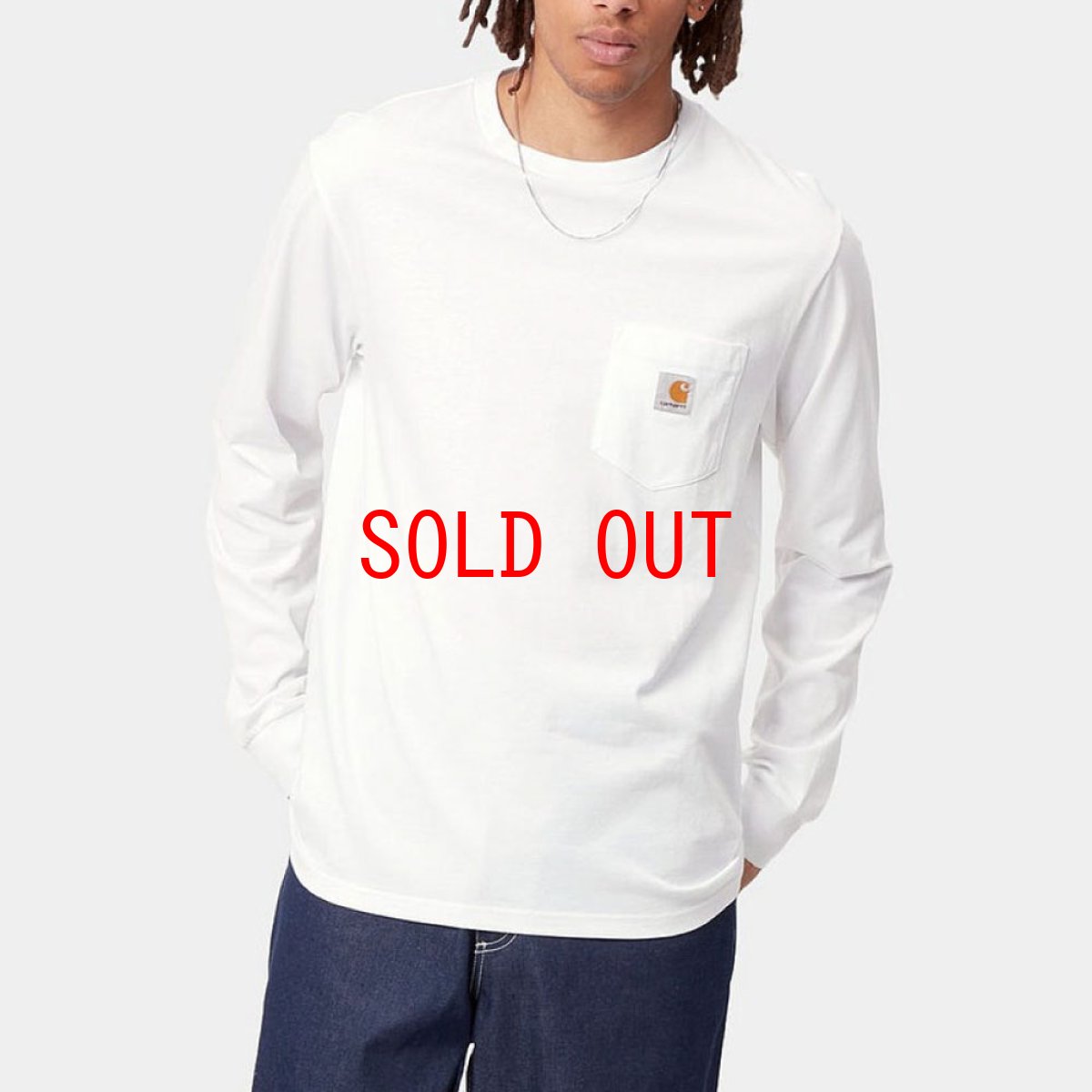 画像7: Logo Pocket L/S Tee ワンポイント ロゴ ポケット 長袖 Tシャツ (7)