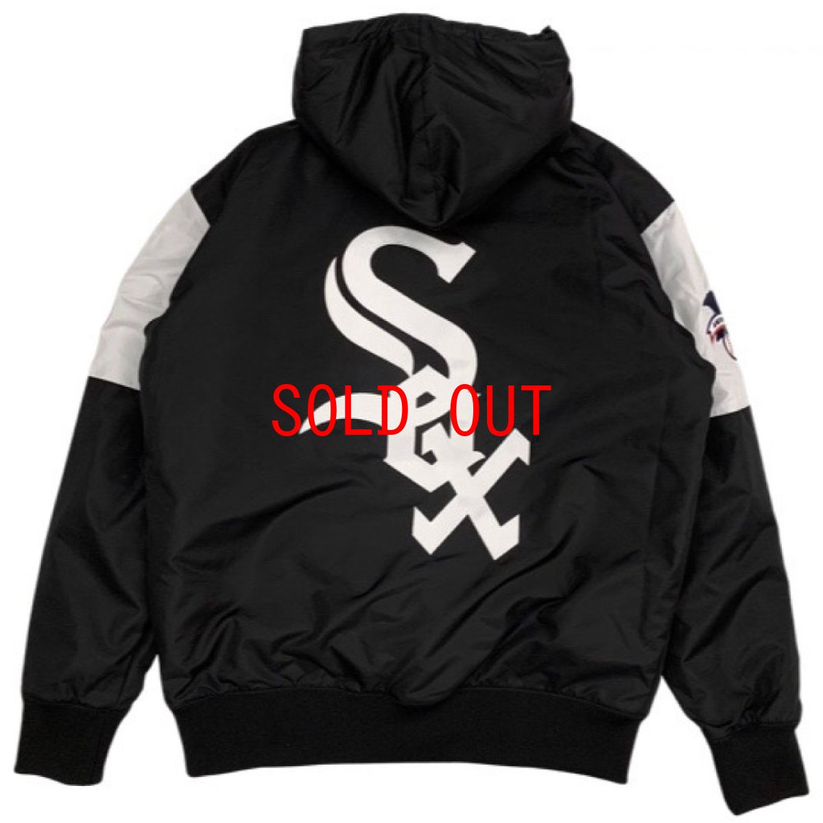 画像3: X Chicago White Sox Pullover Nylon Hooded Jacket シカゴ ホワイト ソックス ハーフジップ ナイロン プルオーバー ジャケット MLB 公式 Official  (3)