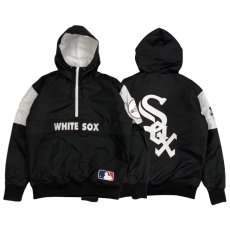 画像1: X Chicago White Sox Pullover Nylon Hooded Jacket シカゴ ホワイト ソックス ハーフジップ ナイロン プルオーバー ジャケット MLB 公式 Official  (1)