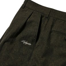 画像10: Wool Pleated Trousers Pants ネップツィード センタープレス スラックス トラウザー パンツ (10)