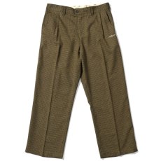 画像2: Wool Pleated Trousers Pants ネップツィード センタープレス スラックス トラウザー パンツ (2)