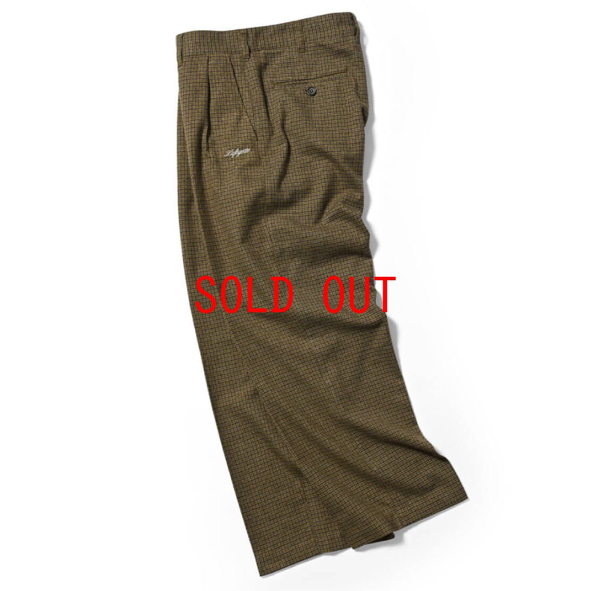 画像7: Wool Pleated Trousers Pants ネップツィード センタープレス スラックス トラウザー パンツ (7)