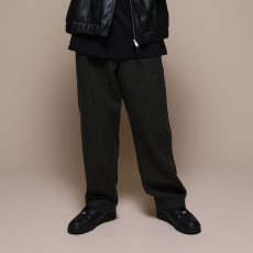 画像1: Wool Pleated Trousers Pants ネップツィード センタープレス スラックス トラウザー パンツ (1)