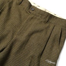 画像6: Wool Pleated Trousers Pants ネップツィード センタープレス スラックス トラウザー パンツ (6)