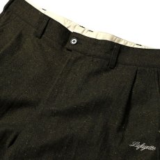 画像4: Wool Pleated Trousers Pants ネップツィード センタープレス スラックス トラウザー パンツ (4)