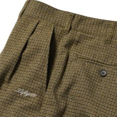 画像9: Wool Pleated Trousers Pants ネップツィード センタープレス スラックス トラウザー パンツ (9)