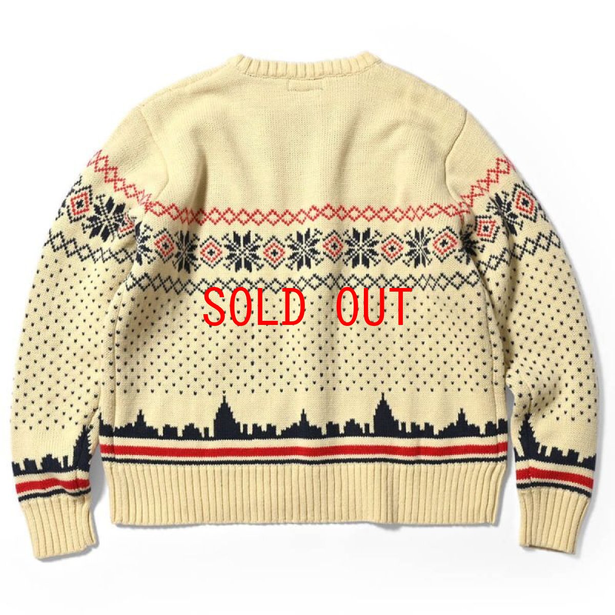 画像2: City Scape Knit Sweater New York シティー スケープ ノルディック ニット セーター (2)