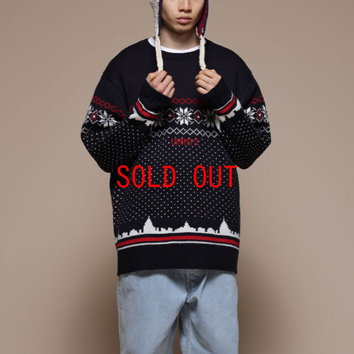 画像7: City Scape Knit Sweater New York シティー スケープ ノルディック ニット セーター (7)