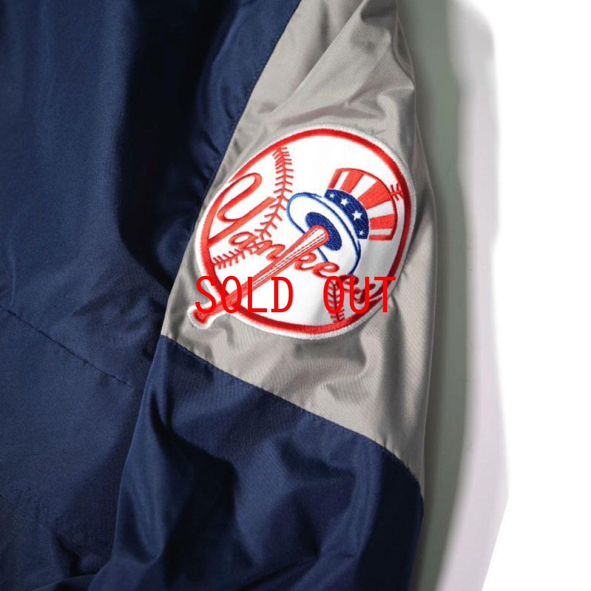 画像7: X New York Yankees Pullover Nylon Hooded Jacket ニューヨーク ヤンキース ハーフジップ ナイロン プルオーバー ジャケット MLB 公式 Official  (7)