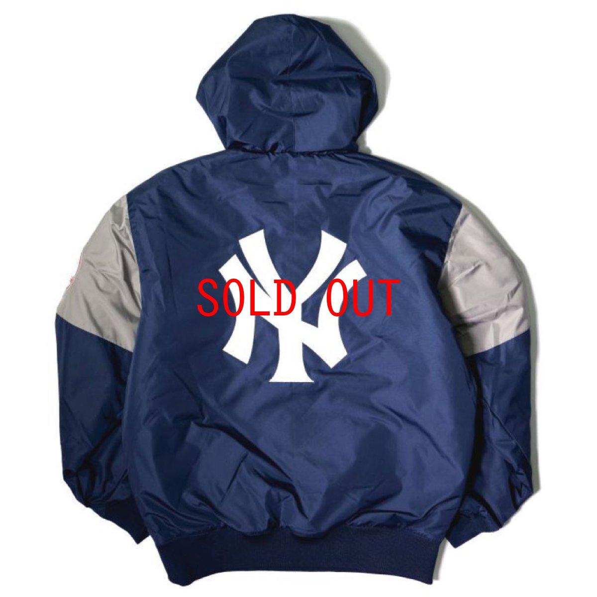画像3: X New York Yankees Pullover Nylon Hooded Jacket ニューヨーク ヤンキース ハーフジップ ナイロン プルオーバー ジャケット MLB 公式 Official  (3)