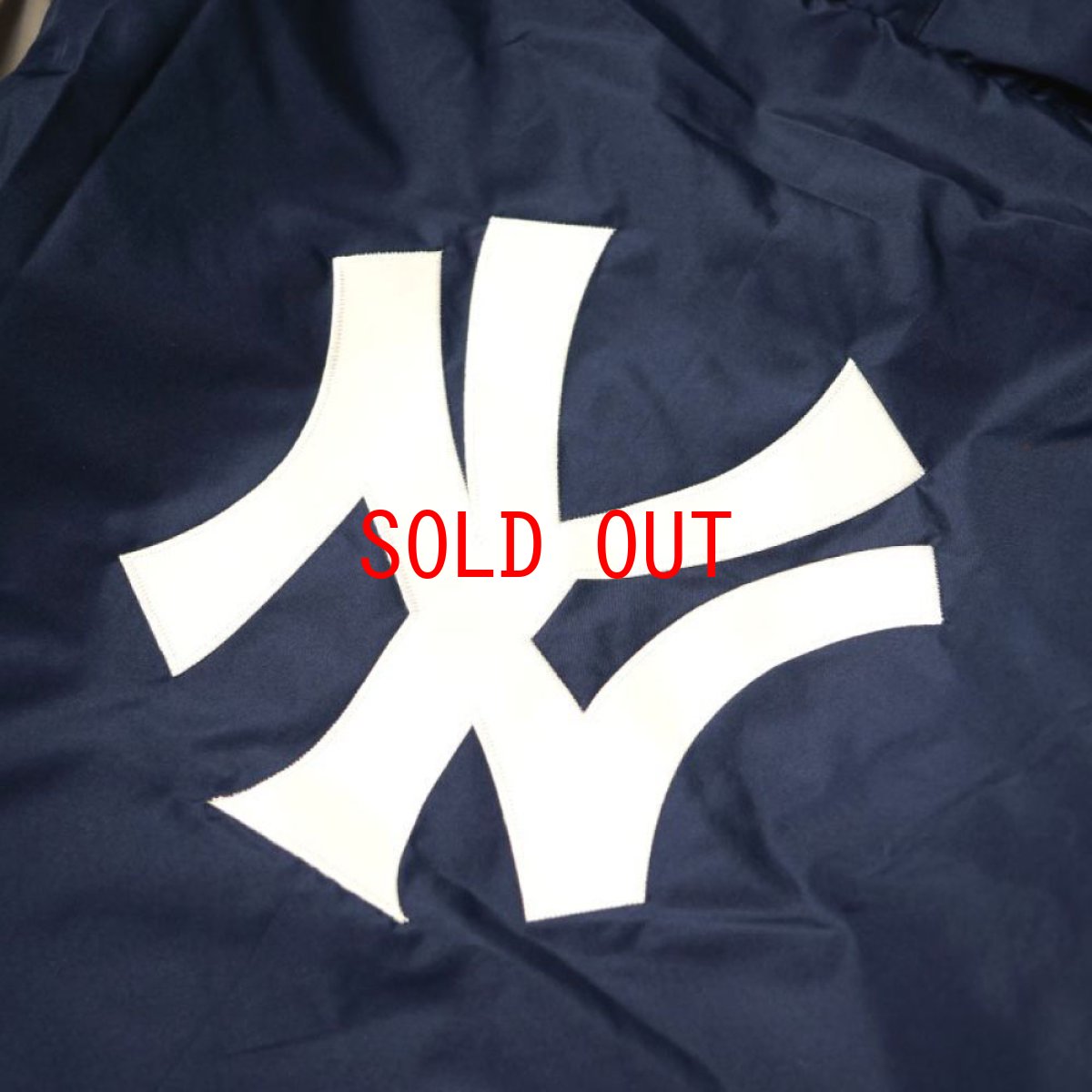 画像10: X New York Yankees Pullover Nylon Hooded Jacket ニューヨーク ヤンキース ハーフジップ ナイロン プルオーバー ジャケット MLB 公式 Official  (10)