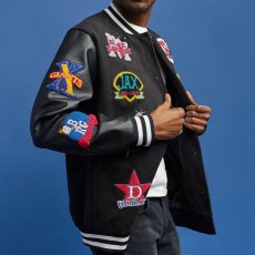 画像10: NLBM All Teams Multi Patched Varsity Jacket ニグロリーグ オフィシャル スタジアム ジャケット スタジャン (10)