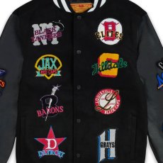 画像6: NLBM All Teams Multi Patched Varsity Jacket ニグロリーグ オフィシャル スタジアム ジャケット スタジャン (6)