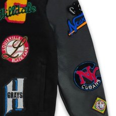 画像11: NLBM All Teams Multi Patched Varsity Jacket ニグロリーグ オフィシャル スタジアム ジャケット スタジャン (11)