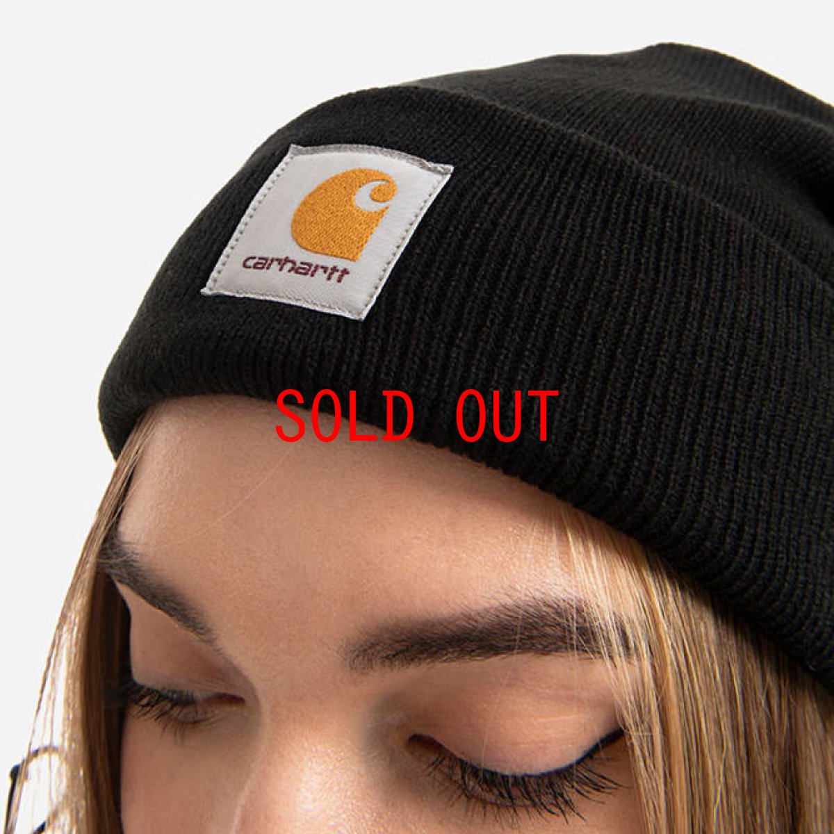 画像14: Short Watch Hat Beanie Logo Patch Knit Cap ショート ビーニー (14)