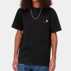 画像6: American Script S/S Tee ワンポイント ロゴ 半袖 Tシャツ Black ブラック (6)