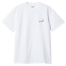 画像2: American Script S/S Tee ワンポイント ロゴ 半袖 Tシャツ White ホワイト (2)