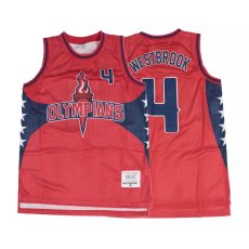 画像1: Russel Westbrook Olympians Basketball Mesh Game Jersey ラッセル ウェストブルック メッシュ ジャージ ゲーム シャツ 復刻 (1)