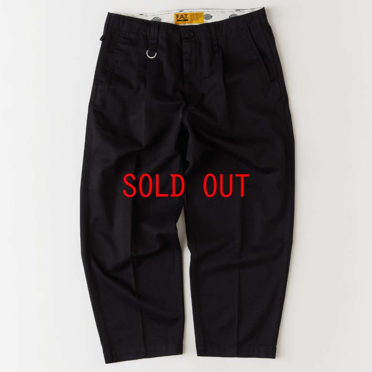 画像2: × Dickies ディッキーズ Slackies Pants BLK センタープレス スラックス パンツ (2)