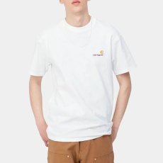 画像1: American Script S/S Tee ワンポイント ロゴ 半袖 Tシャツ White ホワイト (1)