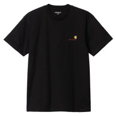 画像2: American Script S/S Tee ワンポイント ロゴ 半袖 Tシャツ Black ブラック (2)