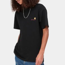 画像1: American Script S/S Tee ワンポイント ロゴ 半袖 Tシャツ Black ブラック (1)