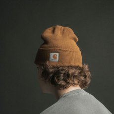 画像9: Short Watch Hat Beanie Logo Patch Knit Cap ショート ビーニー (9)