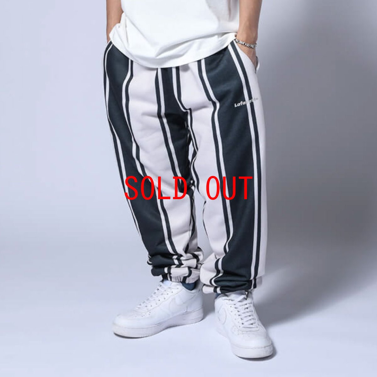 画像1: Mexican Stripe Sweat Pants WHT ストライプ スウェット パンツ (1)