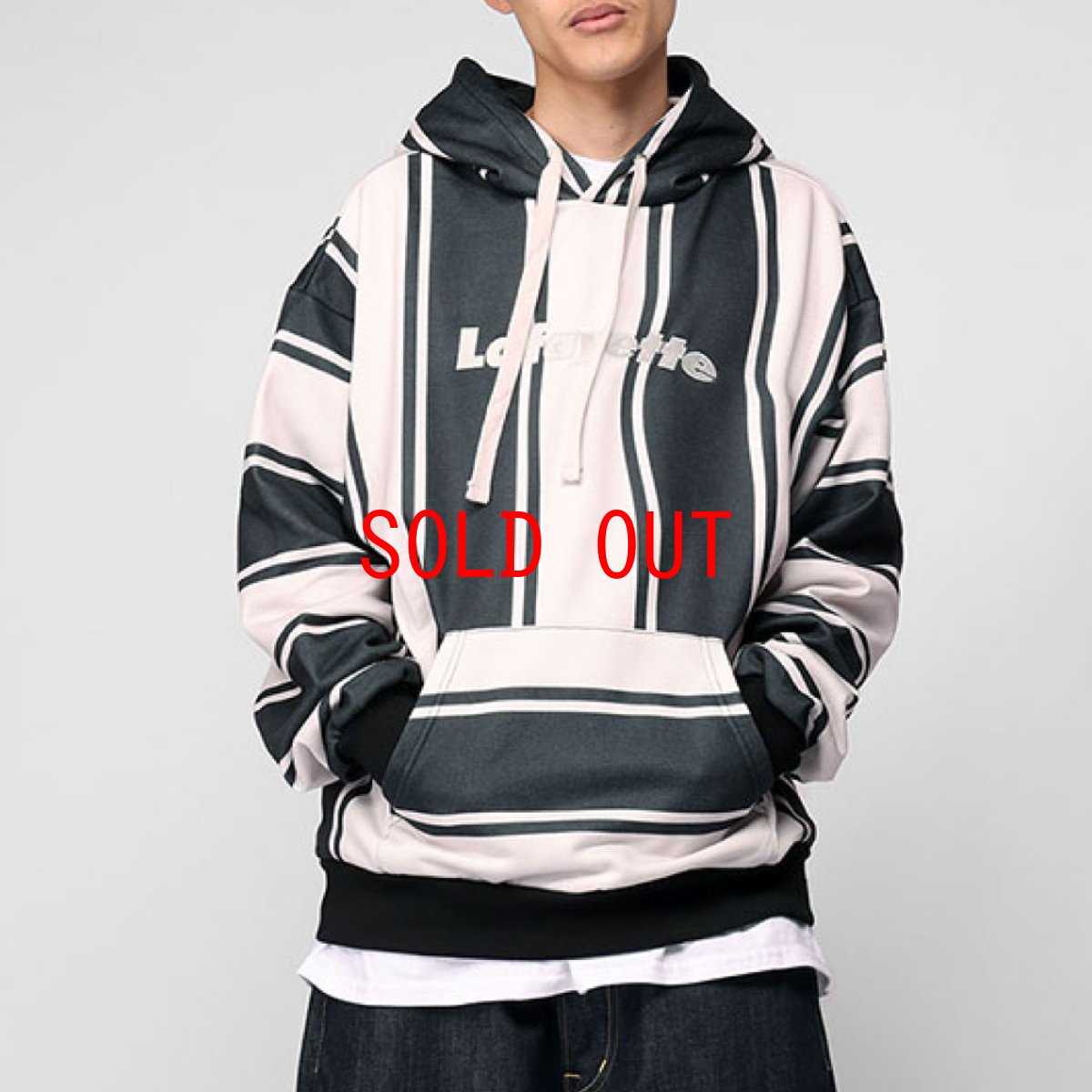 画像1: Mexican Stripe Logo Hoodie WHT メキシカン ストライプ スウェット プルオーバー パーカー (1)