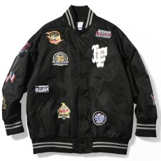 画像2: All Over Emblem Satin Varsity Jacket エンブレム サテン スタジャン スタジアム ジャケット (2)