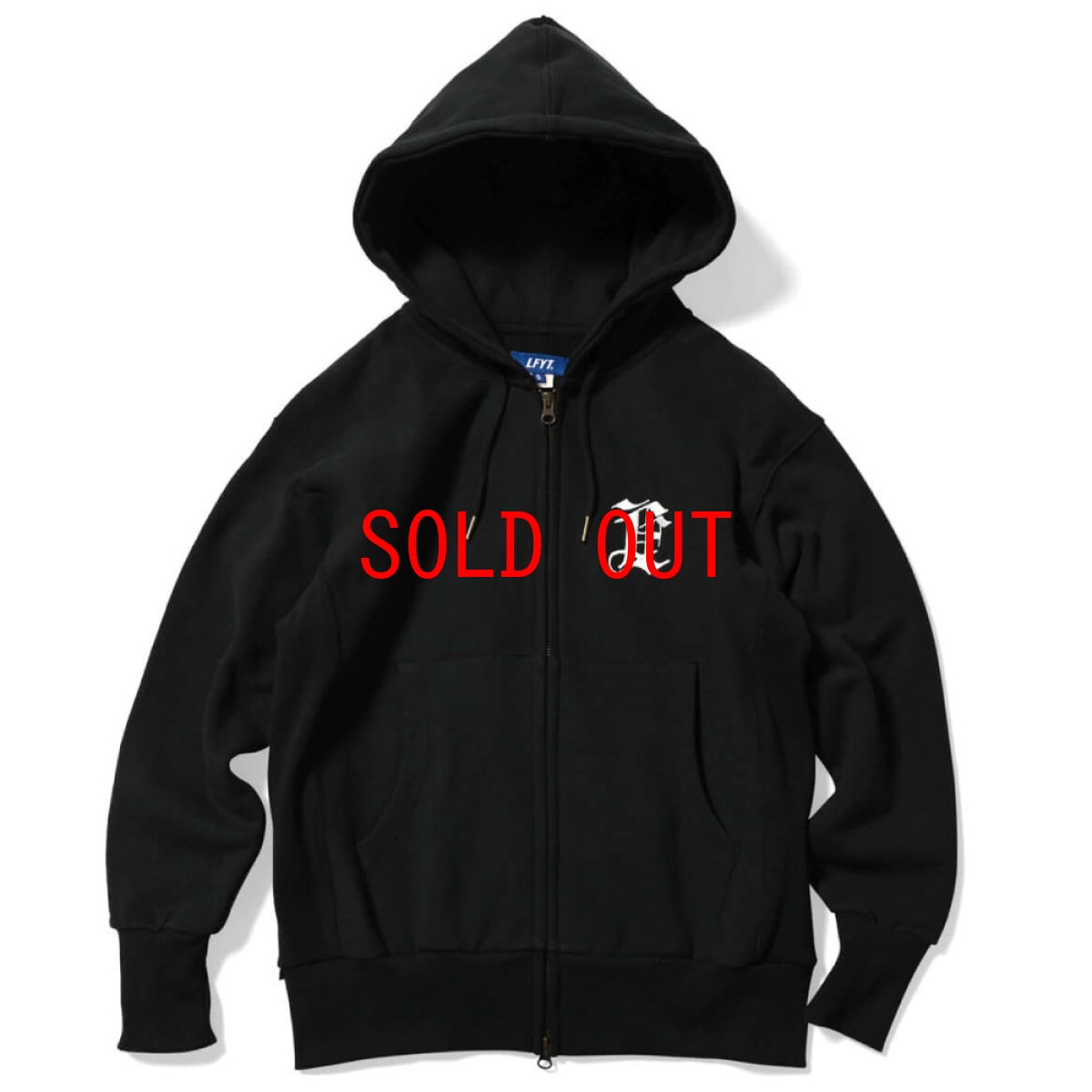 画像2: Monogram LF Logo US Cotton Full Zip Hoodie スウェット ロゴ ジップ アップ パーカー (2)