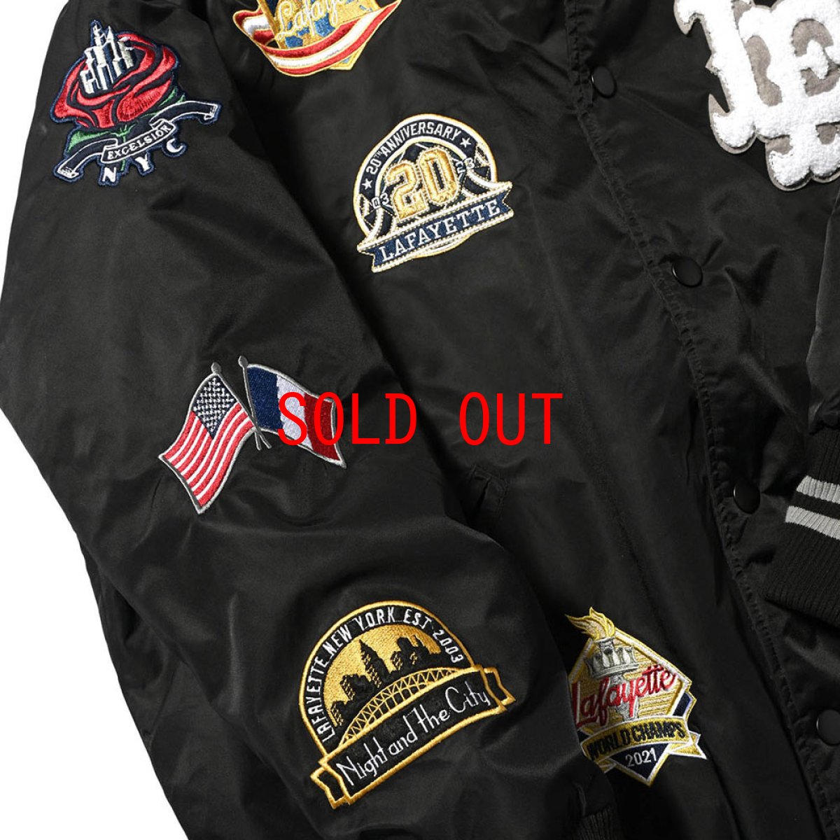 画像8: All Over Emblem Satin Varsity Jacket エンブレム サテン スタジャン スタジアム ジャケット (8)