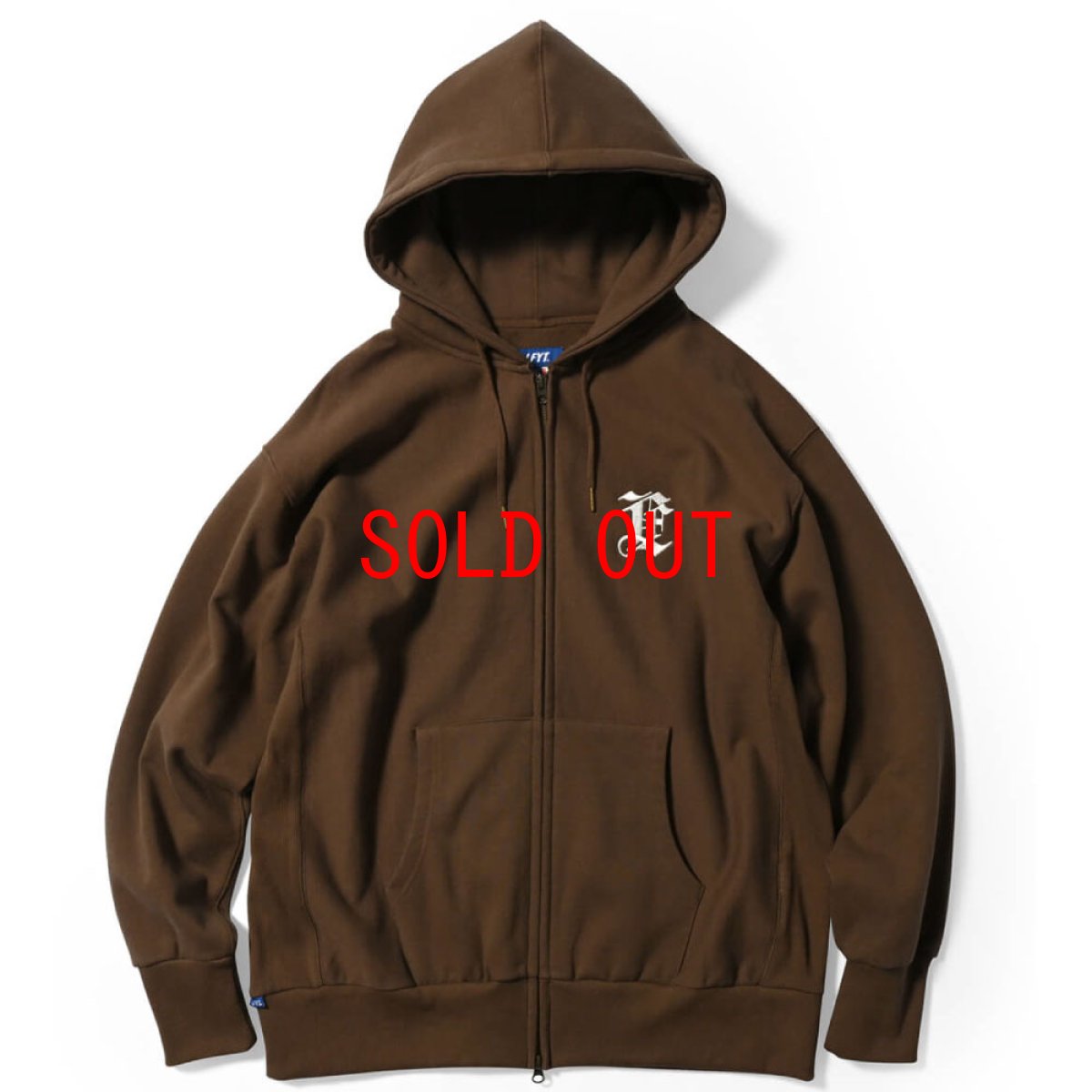 画像1: Monogram LF Logo US Cotton Full Zip Hoodie スウェット ロゴ ジップ アップ パーカー (1)