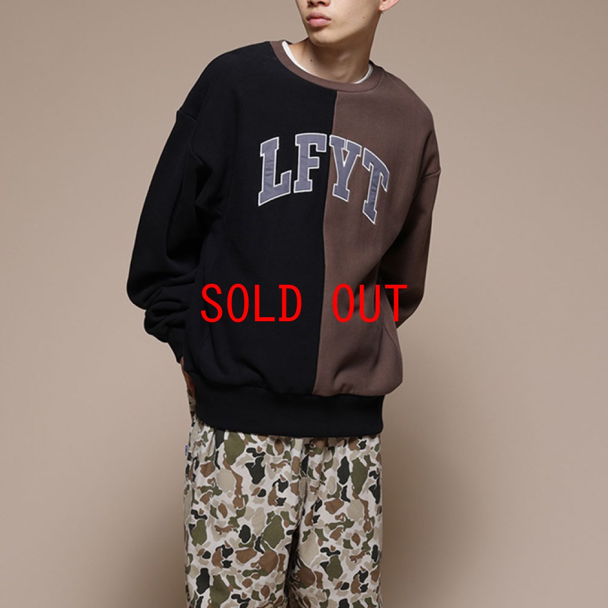 画像1: 2 Tone Arch Logo US Cotton Crewneck Sweat Shirt クルーネック スウェット (1)