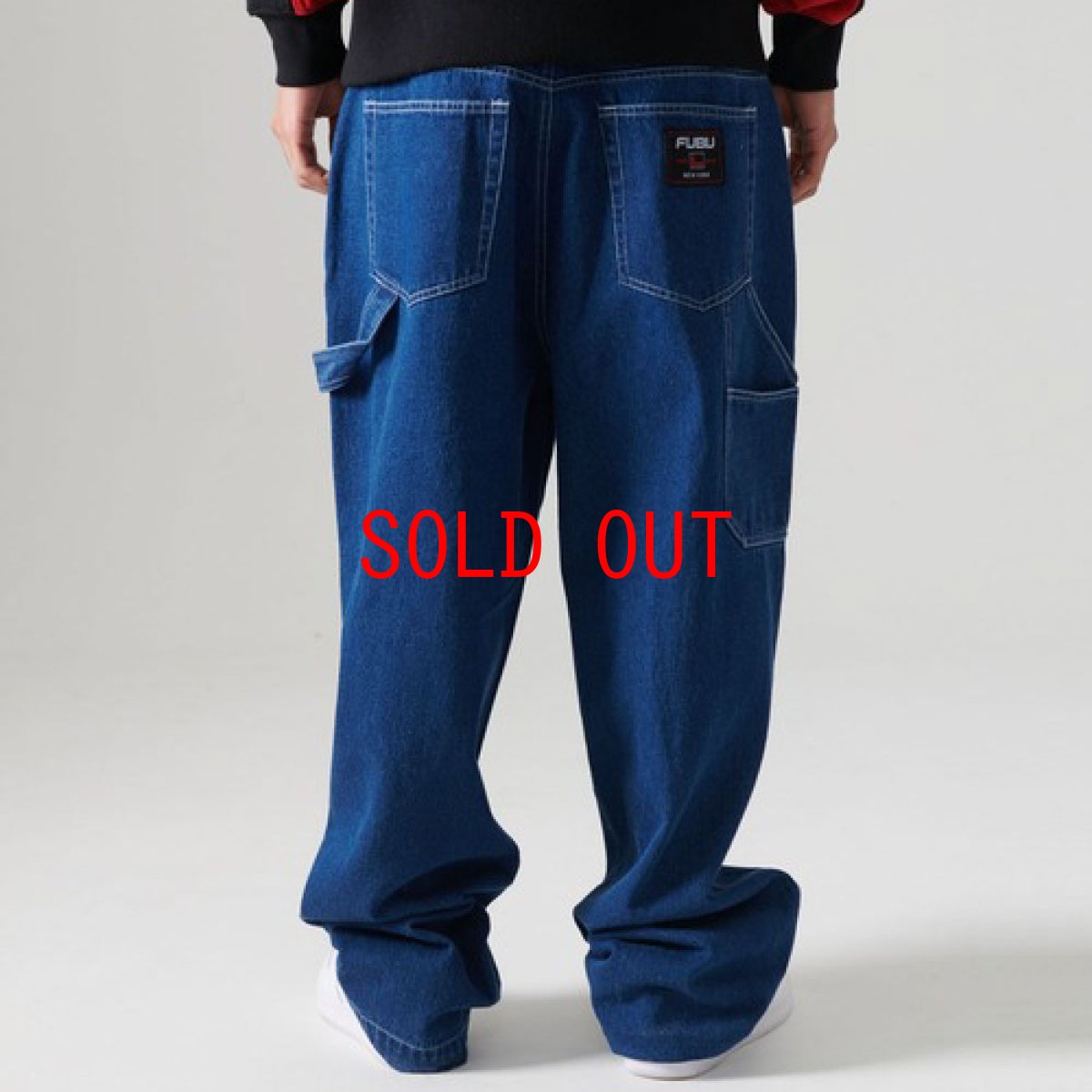 画像2: Classic Denim Pants Indigo Washed embroidery 刺繍 デニム ペインター パンツ (2)