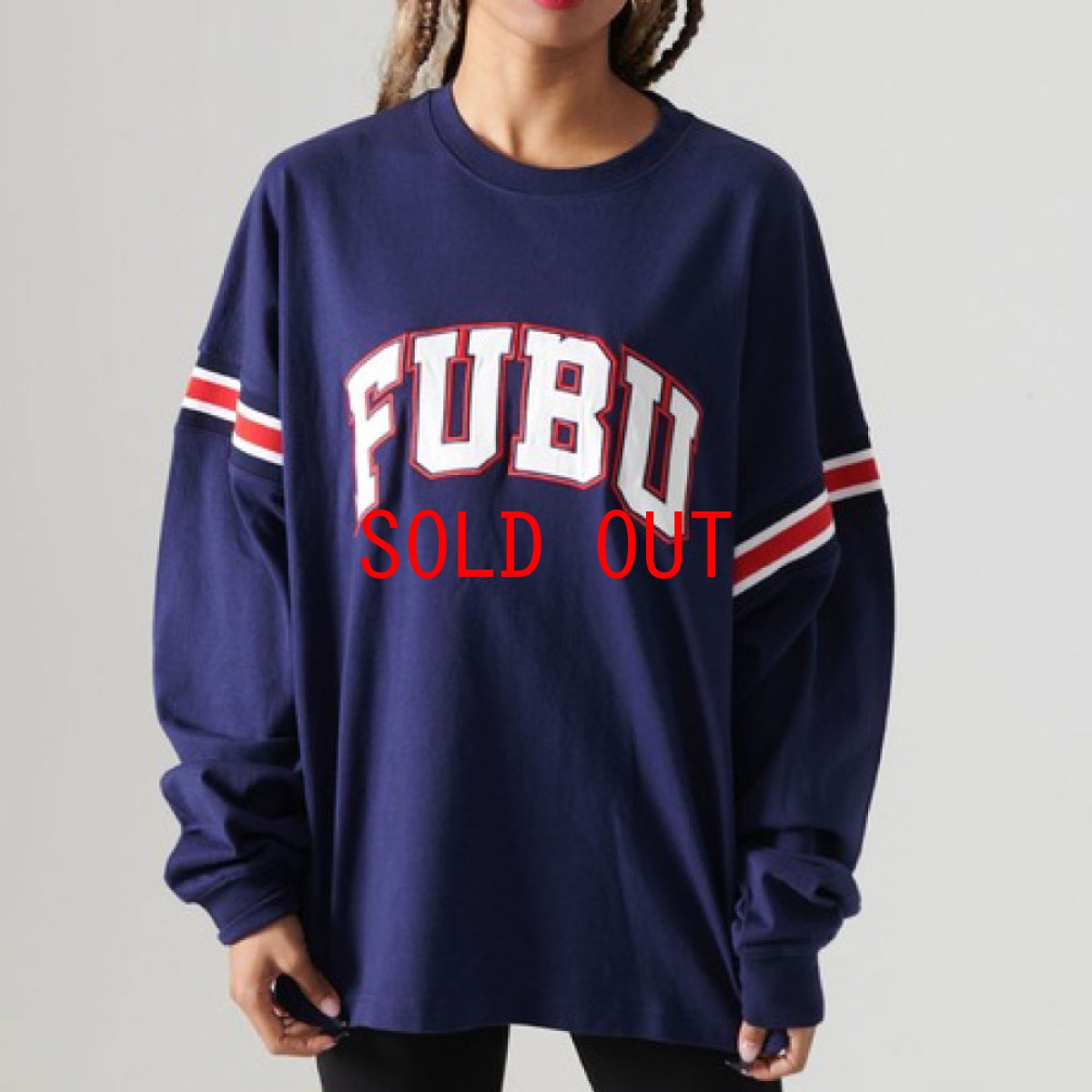 画像5: Classic Arch Logo L/S embroidery Tee NVY アーチ ロゴ 長袖 Tシャツ (5)