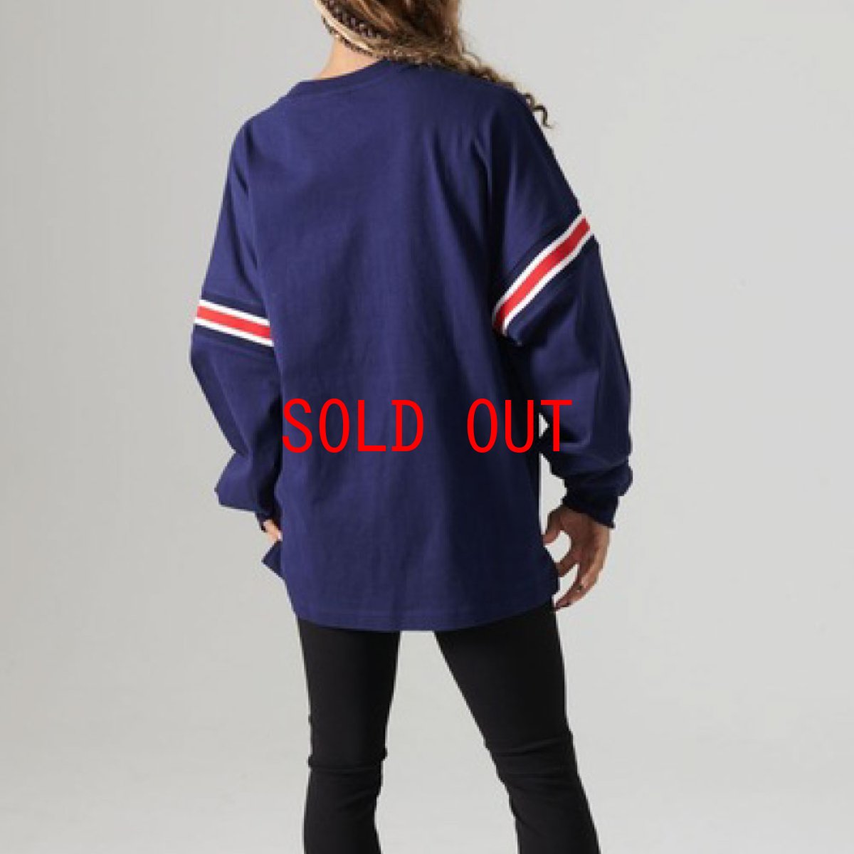 画像6: Classic Arch Logo L/S embroidery Tee NVY アーチ ロゴ 長袖 Tシャツ (6)