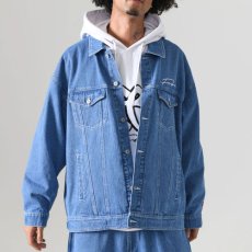 画像1: Classic Denim Jacket Light Washed embroidery 刺繍 デニム ジャケット ワッペン (1)