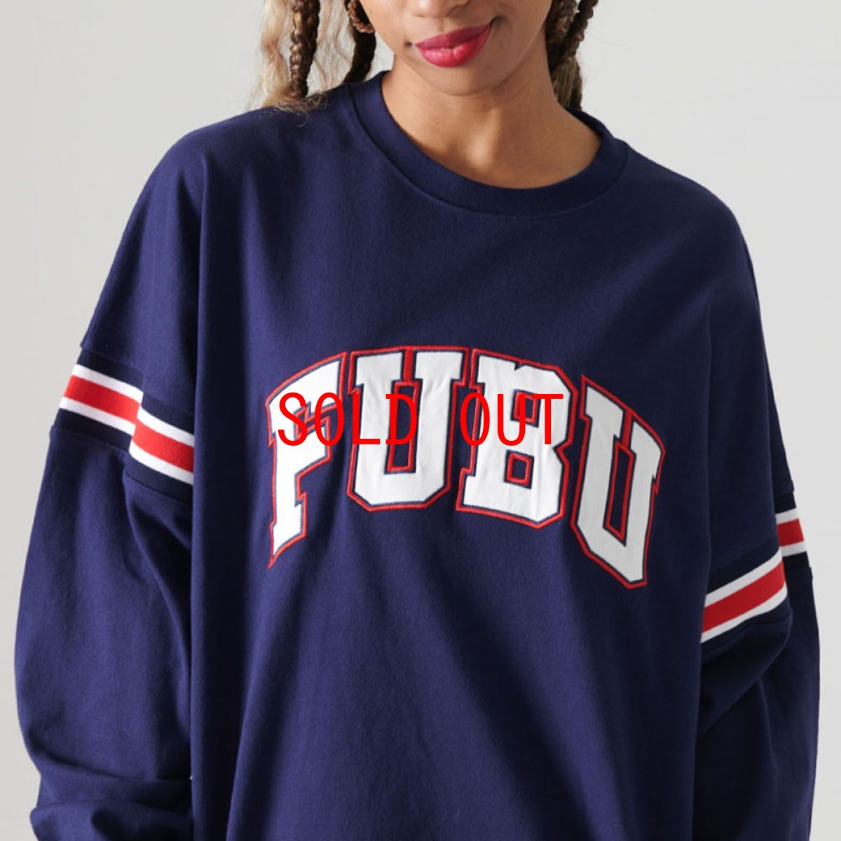 画像4: Classic Arch Logo L/S embroidery Tee NVY アーチ ロゴ 長袖 Tシャツ (4)