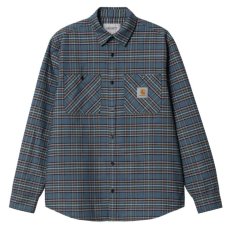 画像1: Solander Check L/S Shirt SBL ロゴ 長袖 チェック シャツ (1)