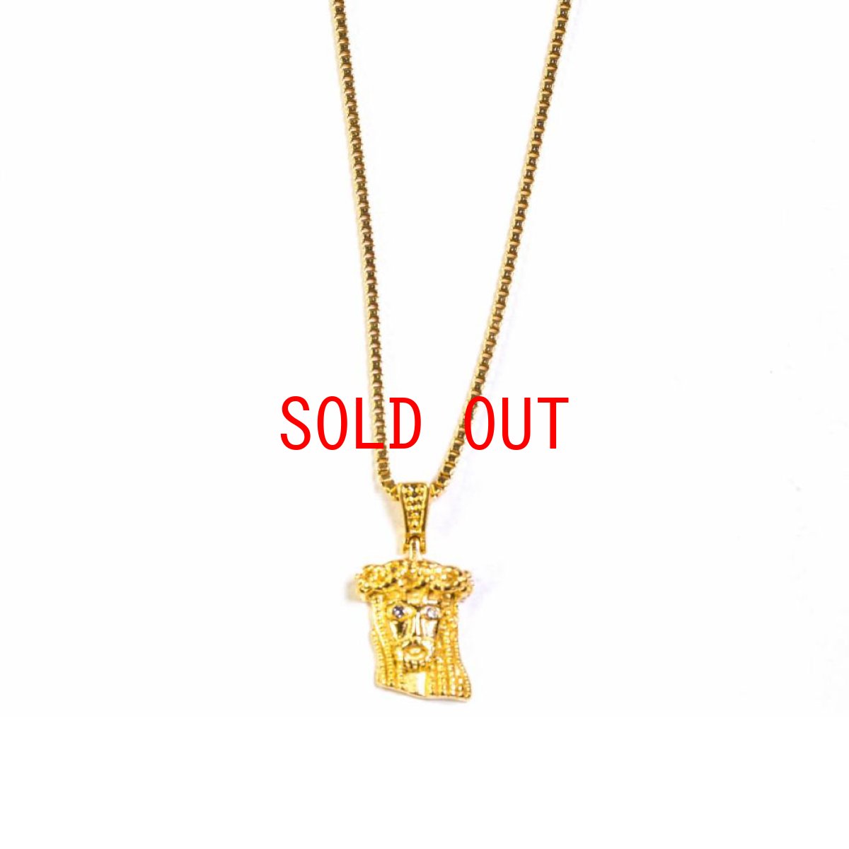 画像2: Extra Mini Jesus Chain Necklace Gold エクストラ ミニ ジーザス チェーン ネックレス ゴールド (2)